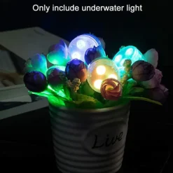 Submersible Pool LED Light with Remote RGB Aquarium Diving Light Battery Powered 3LED Underwater Light Wedding Pond Pool Bathtub Aquarium Party Vase Decoration 1PC