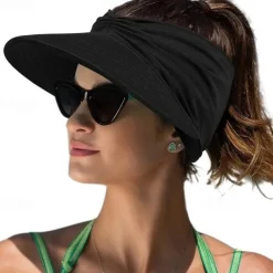Summer Beach Sun Hat Women's Empty Top Hat 50+ Sun Sun Hat Ladies Outdoor Sports Hat