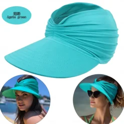 Summer Beach Sun Hat Women's Empty Top Hat 50+ Sun Sun Hat Ladies Outdoor Sports Hat