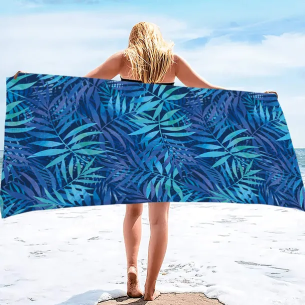 Summer Beach Towel Quick-Drying Tropical Bohemian Rainforest Sea Turtle Plant Towel Soft and Quick-Drying Beach Towel Super Absorbent Soft Microfiber Sand Pool Bath Outdoor Travel Towel