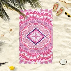 Summer Beach Towel Quick-Drying Tropical Bohemian Rainforest Sea Turtle Plant Towel Soft and Quick-Drying Beach Towel Super Absorbent Soft Microfiber Sand Pool Bath Outdoor Travel Towel