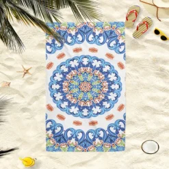 Summer Beach Towel Quick-Drying Tropical Bohemian Rainforest Sea Turtle Plant Towel Soft and Quick-Drying Beach Towel Super Absorbent Soft Microfiber Sand Pool Bath Outdoor Travel Towel
