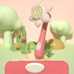 Summer Fun for Kids Electric Handheld Bubble Machine with Rocket Shape & Sunflower Design - Perfect for Outdoor Birthday Parties!