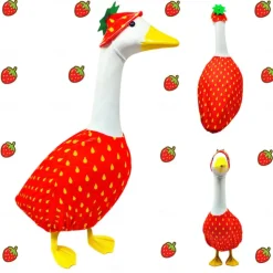 Summer Lawn Goose Dress Up Holiday Party Home Decor Creative Fruit Pattern Series Porch Goose Set for Cement Goose Statue Outdoor Decor