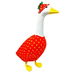 Summer Lawn Goose Dress Up Holiday Party Home Decor Creative Fruit Pattern Series Porch Goose Set for Cement Goose Statue Outdoor Decor
