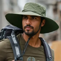 Sun Hat Bucket Hat Boonie hat Waterproof UV Protection Summer Spring Drawstring Wide Brim Unisex Fishing Activity