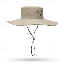 Sun Hat Bucket Hat Boonie hat Waterproof UV Protection Summer Spring Drawstring Wide Brim Unisex Fishing Activity