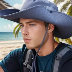 Sun Hat Bucket Hat Boonie hat Waterproof UV Protection Summer Spring Drawstring Wide Brim Men's Fishing Activity