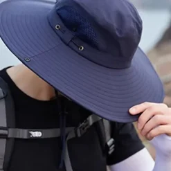 Sun Hat Bucket Hat Boonie hat Waterproof UV Protection Summer Spring Drawstring Wide Brim Men's Fishing Activity