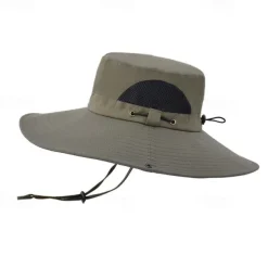 Sun Hat Bucket Hat Boonie hat Waterproof UV Protection Summer Spring Drawstring Wide Brim Men's Fishing Activity