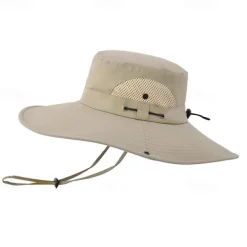 Sun Hat Bucket Hat Boonie hat Waterproof UV Protection Summer Spring Drawstring Wide Brim Men's Fishing Activity