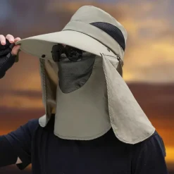 Sun Hat Bucket Hat Boonie hat Sun Hat with Neck Flap Waterproof UV Protection Summer Spring Drawstring Wide Brim Unisex Fishing Activity