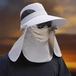 Sun Hat Bucket Hat Boonie hat Sun Hat with Neck Flap Waterproof UV Protection Summer Spring Drawstring Wide Brim Unisex Fishing Activity