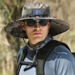 Sun Hat Bucket Hat Boonie hat Camouflage Pattern Waterproof UV Protection Breathable Summer Spring Drawstring Wide Brim Men's Fishing Activity