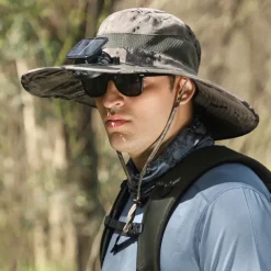 Sun Hat Bucket Hat Boonie hat Camouflage Pattern Waterproof UV Protection Breathable Summer Spring Drawstring Wide Brim Men's Fishing Activity