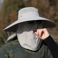 Sun Hat Bucket Hat Fishing Hat Hat UV Sun Protection Sunscreen Quick Dry Summer Spring Wide Brim with Face Cover & Neck Flap Men's Women's Fishing Activity