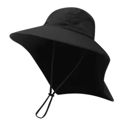 Sun Hat Bucket Hat Fishing Hat Hat with Neck Flap Cover Packable Waterproof Summer Wide Brim Men's Fishing Activity