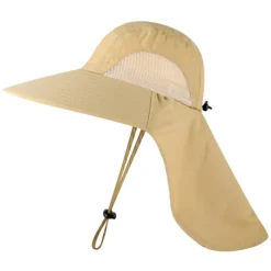 Sun Hat Bucket Hat Fishing Hat Hat with Neck Flap Cover Packable Waterproof Summer Wide Brim Men's Fishing Activity