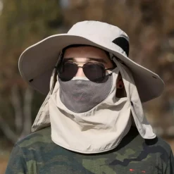 Sun Hat Bucket Hat Fishing Hat Hat UV Sun Protection Sunscreen UV Protection Summer Spring Wide Brim with Face Cover & Neck Flap Men's Women's Fishing Activity