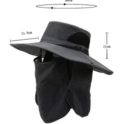 Sun Hat Bucket Hat Fishing Hat Hat UV Sun Protection Sunscreen UV Protection Summer Spring Wide Brim with Face Cover & Neck Flap Men's Women's Fishing Activity