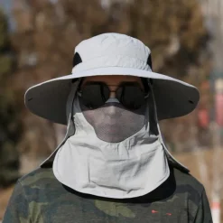 Sun Hat Bucket Hat Fishing Hat Hat UV Sun Protection Sunscreen UV Protection Summer Spring Wide Brim with Face Cover & Neck Flap Men's Women's Fishing Activity