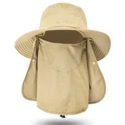 Sun Hat Bucket Hat Hat with Neck Face Flap Cover Packable Anti-Mosquito Summer Spring Wide Brim