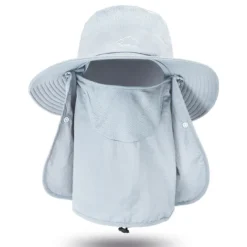 Sun Hat Bucket Hat Hat with Neck Face Flap Cover Packable Anti-Mosquito Summer Spring Wide Brim