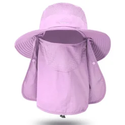 Sun Hat Bucket Hat Hat with Neck Face Flap Cover Packable Anti-Mosquito Summer Spring Wide Brim