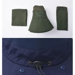 Sun Hat Bucket Hat Hat with Neck Face Flap Cover Packable Anti-Mosquito Summer Spring Wide Brim