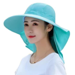 Sun Hat Fishing Hat Hiking Hat Hat Portable UV Sun Protection UPF50+ Summer Wide Brim with Neck Flap Women's Fishing Activity