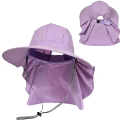 Sun Hat Fishing Hat Hiking Hat Hat Portable UV Sun Protection UPF50+ Summer Wide Brim with Neck Flap Women's Fishing Activity