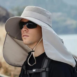 Sun Hat Fishing Hat Hiking Hat Hat Waterproof UV Sun Protection Sunscreen Summer Spring Wide Brim with Neck Flap Men's Women's Fishing Activity