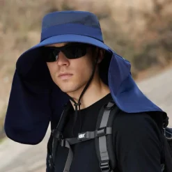 Sun Hat Fishing Hat Hiking Hat Hat Waterproof UV Sun Protection Sunscreen Summer Spring Wide Brim with Neck Flap Men's Women's Fishing Activity