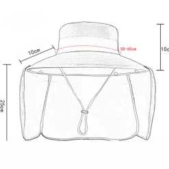 Sun Hat Fishing Hat Hiking Hat Hat Waterproof UV Sun Protection Sunscreen Summer Spring Wide Brim with Neck Flap Men's Women's Fishing Activity