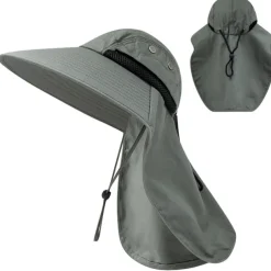 Sun Hat Fishing Hat Hiking Hat Hat UV Sun Protection Sunscreen Anti-Mosquito Summer Spring Wide Brim with Neck Flap Men's Women's Fishing Activity