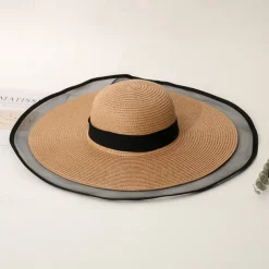 Sun Hat Summer Womens Wide Brim Beach Hat, UV Protection Mesh Sun Hat for Face Shield, Sunshade Cap for Outdoor Travel & Beach