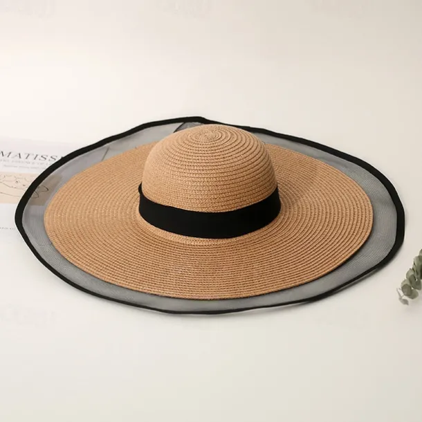 Sun Hat Summer Womens Wide Brim Beach Hat, UV Protection Mesh Sun Hat for Face Shield, Sunshade Cap for Outdoor Travel & Beach