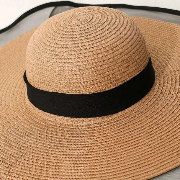 Sun Hat Summer Womens Wide Brim Beach Hat, UV Protection Mesh Sun Hat for Face Shield, Sunshade Cap for Outdoor Travel & Beach