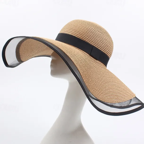 Sun Hat Summer Womens Wide Brim Beach Hat, UV Protection Mesh Sun Hat for Face Shield, Sunshade Cap for Outdoor Travel & Beach