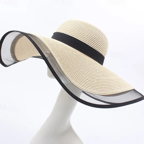 Sun Hat Summer Womens Wide Brim Beach Hat, UV Protection Mesh Sun Hat for Face Shield, Sunshade Cap for Outdoor Travel & Beach