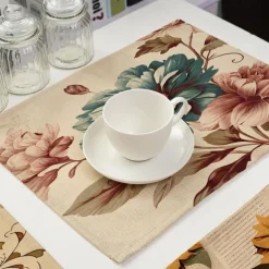 Sunflowers Placemats Heat Resistant Farmhouse Table Place Mat Stain Resistant Placemat, Placemat for Wedding Kitchen Dining Table Decoration Indoor Outdoor