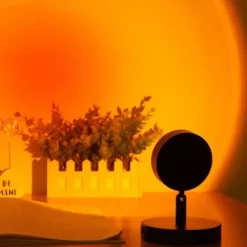 Sunset Projector Lamp, USB Powered Rainbow Sunset Atmosphere Lamp, 180 Degrees Rotation for Living Room Bedroom Bedside Lamp