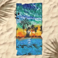 Sunshine and Beach Beach Towel Premium Quality Ultra Soft Absorbent Lightweight Durable Quick Drying Vibrant Design Perfect for Beach Pool Sunbathing Travel Summer Accessory Comfortable and Stylish