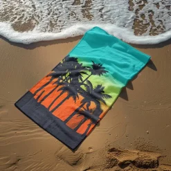Sunshine and Beach Beach Towel Premium Quality Ultra Soft Absorbent Lightweight Durable Quick Drying Vibrant Design Perfect for Beach Pool Sunbathing Travel Summer Accessory Comfortable and Stylish