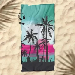 Sunshine and Beach Beach Towel Premium Quality Ultra Soft Absorbent Lightweight Durable Quick Drying Vibrant Design Perfect for Beach Pool Sunbathing Travel Summer Accessory Comfortable and Stylish