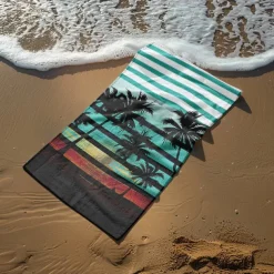 Sunshine and Beach Beach Towel Premium Quality Ultra Soft Absorbent Lightweight Durable Quick Drying Vibrant Design Perfect for Beach Pool Sunbathing Travel Summer Accessory Comfortable and Stylish