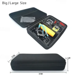 Super Anti-shock Portable Medium Storage Bag for GoPro and Other Sports Action Camera - Black