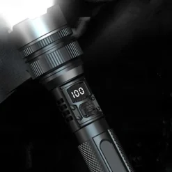 Super Bright Flashlight Long Range High Power Lanterns Flashlights White Laser Digital Display Emergency Flashlight Rechargeable Outdoor Strong Light Torch Camping Lights