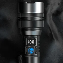 Super Bright Flashlight Long Range High Power Lanterns Flashlights White Laser Digital Display Emergency Flashlight Rechargeable Outdoor Strong Light Torch Camping Lights