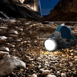 Super Bright LED Rechargeable Headlamp, USB Headlamp 4 Modes IPX5 Waterproof 90° Adjustable for Camping, Hiking, Running, Hunting, Cycling